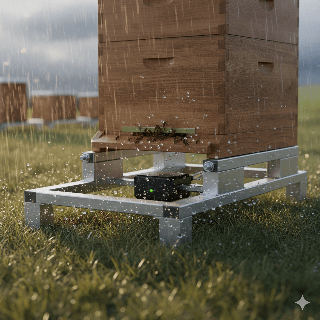 HiveScale weatherproof housing close-up